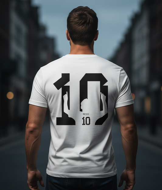 Messi 10 v neck T shirt