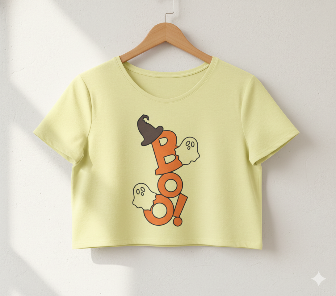 Crop Top Boo Halloween