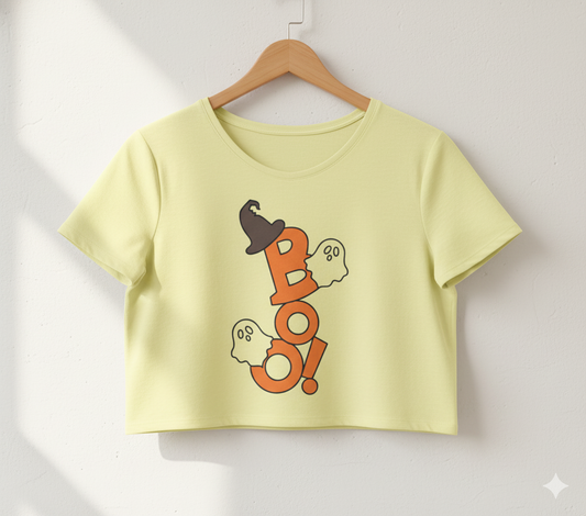 Crop Top Boo Halloween